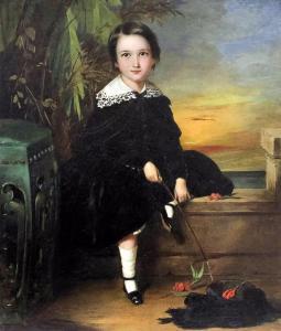 BEECHEY George,Full length portrait of a seated child with riding,Canterbury Auction 2016-08-02