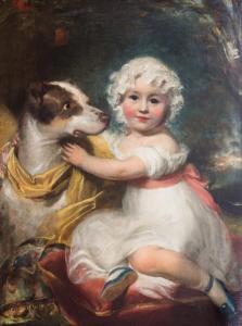 BEECHEY Henry William 1790-1870,Young Girl with Hound,Hindman US 2017-01-19