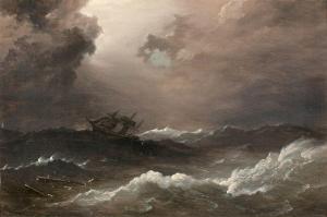 BEECHEY Richard Brydges 1808-1895,Trois mats par grosse mer,1881,Beaussant-Lefèvre FR 2022-06-16