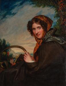BEECHEY William 1753-1839,Portrait of a woman, half-length, with a basket of,Sotheby's GB 2023-10-06