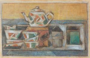 BEEKMAN Chris Hendrik 1887-1964,A still life with a tea set,1916,Venduehuis NL 2020-09-09