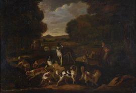 BEELDEMAKER Adriaen Cornelisz 1625-1701,Meute de chiens courants,1700,Etienne de Baecque 2021-11-29