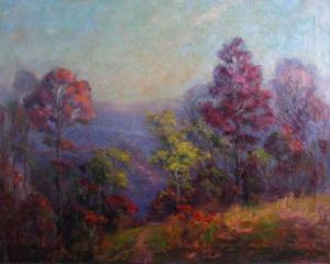 beem olive 1893-1989,A panoramic Brown County autumn landscape,Wickliff & Associates US 2010-03-20
