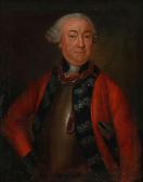 BEENFELDT Ulrich Ferdinandt 1714-1782,A genleman with allonge wig, armour and ,1762,Bruun Rasmussen 2020-02-03
