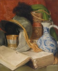 BEER Ferdinand 1840-1856,Still Life with Folio and Helmet,Palais Dorotheum AT 2013-03-13
