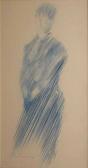 BEERENDONK Theo 1905-1979,Femme Crayon bleu,Bretagne Encheres FR 2007-11-11