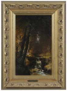 BEERS Julie Hart 1835-1913,Woodland Stream,Brunk Auctions US 2018-03-23