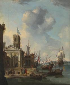 BEERSTRATEN Jan Abrahamsz. 1622-1666,Vue d'un port méditerranéen,Christie's GB 2023-11-17