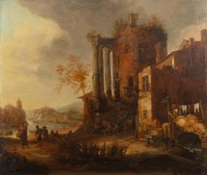 BEERSTRATEN Jan Abrahamsz. 1622-1666,Vue de village,Sotheby's GB 2023-11-14