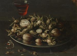 BEERT Osias I 1580-1624,A pewter plate of walnuts and hazelnuts, a glass o,Christie's GB 2024-01-31