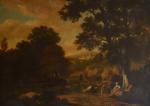 Bega Abraham Cornelisz,An Italian Landscape With Figures Before A Tree An,Jacobs & Hunt 2022-01-28