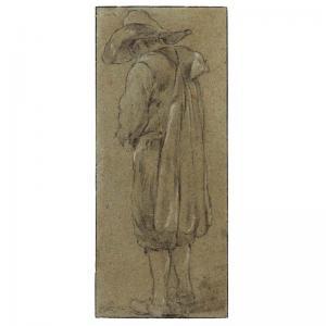 BEGA Cornelis Pietersz,study of a standing man wearing a hat and cloak, s,Sotheby's 2005-11-16