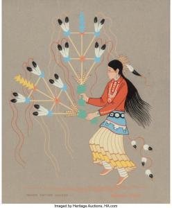 BEGAY Harrison 1917-2012,Navajo Feather Dancer,Heritage US 2018-06-08
