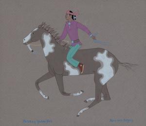 BEGAY Harrison 1917-2012,Navajo Rider,Santa Fe Art Auction US 2024-02-08