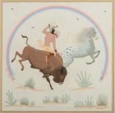BEGAY Harrison 1917-2012,Untitled, buffalo hunter,Hindman US 2021-11-29