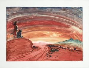BEGAY Shonto 1954,Sunset Over Leupp,1997,Santa Fe Art Auction US 2022-03-12