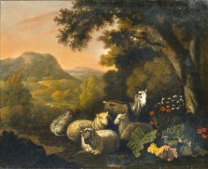 BEGEYN Abraham Jansz. 1637-1697,Rastende Herde,Stahl DE 2023-09-23