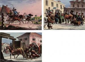 BEGGROV Alexander Pavlovich,Seven etchings depicting Russian genre scenes,Christie's 2006-11-29