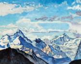 BEGUIN Alfred 1834-1906,Weishorn, Rothorn, Obergabelhorn,Piguet CH 2010-06-16