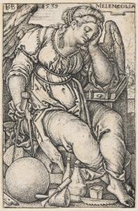 BEHAM Hans Sebald 1500-1550,Melancholia,1539,Swann Galleries US 2024-04-18