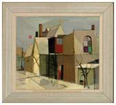 BEHM William 1900-1900,Buildings and Red Sun,1952,Christie's GB 2010-09-30