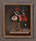 BEHNE Gustavus Adolphus 1828-1895,STILL LIFE WITH FLOWERS,1864,Stair Galleries US 2011-03-19
