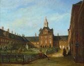 BEHR Carel Jacobus 1812-1895,Het Hofje van Nieuwkoop,Galerie Bassenge DE 2015-05-29