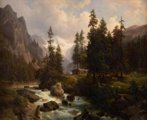 BEHRENDSEN August,Dale in the High Alps at Gastein,1850,Hargesheimer Kunstauktionen 2020-09-12