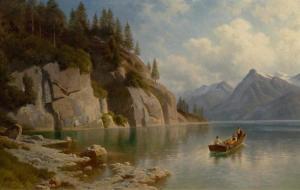 BEHRENDSEN August 1819-1886,Lake Lucerne,1875,Galerie Koller CH 2017-09-20