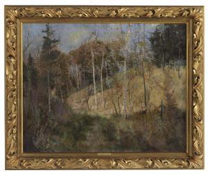 BEHRENDT Friedrich 1863-1946,Wooded Landscape,1894,New Orleans Auction US 2019-08-24