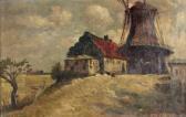 BEHRENS Hans 1882-1952,Windmühle mit Hofgebäude,DAWO Auktionen DE 2016-09-21