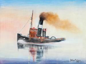 BEHRENS Johan 1904-1967,Steamship,1948,Bruun Rasmussen DK 2023-01-24