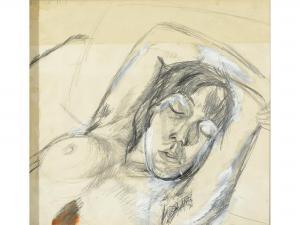 BEHRENS Timothy 1937-2017,GIRL IN BED,1959,Lawrences GB 2017-10-13