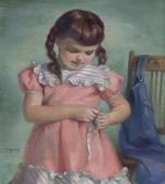 BEIGNEUX Ariane,Untitled (Young Girl in Pink Dress),1950/51,Clars Auction Gallery 2021-08-15