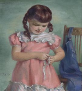 BEIGNEUX Ariane,Untitled (Young Girl in Pink Dress),1950-51,Clars Auction Gallery 2020-06-14
