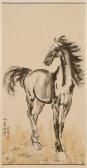BEIHUNG Hsu 1900-1900,Depicting a standing horse with calligraphy and se,Eldred's US 2012-04-16