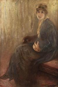 BEILIN Joseph 1888-1983,Elégante assise,1917,Dogny Auction CH 2015-03-17