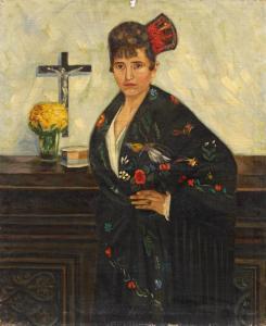 BEINTMANN Wilhelm 1889-1953,Porträt einer Dame im Kimono,Van Ham DE 2012-10-24