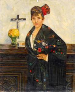 BEINTMANN Wilhelm 1889-1953,Portr�t einer Dame im Kimono,Van Ham DE 2013-10-23