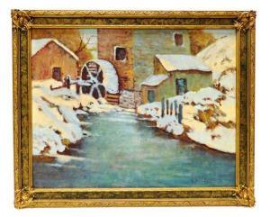 BEISIEGEL Albert 1900,Landscape depicting snow-covered,Winter Associates US 2016-03-14