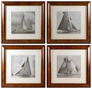 BEKEN OF COWES Frank # SON Keith 1800-1900,SET OF FOUR IMPERIAL BLACK AND WHITE YACHTING P,Eldred's 2022-08-05