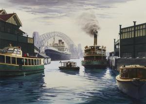 BELBIN Phil 1925-1993,Ferries on Sydney Harbour,Shapiro AU 2021-03-30