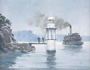 BELBIN Phil 1925-1993,Kubu Ferry and Lighthouse Sydney,Shapiro AU 2021-03-30