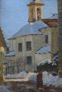 BELCASTRO Alfredo 1893-1961,Chiesa a Santa Maria Maggiore d'inverno,Meeting Art IT 2023-10-21