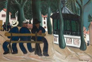 BELEYS Colette 1911-1998,Un banc sur la promenade des Lices à Arles,1949,Ader FR 2023-04-12