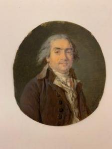 BELIN Claude Alexandre 1790-1810,Homme en redingote grise sur un fond,1794,Baron Ribeyre & Associés 2021-12-16