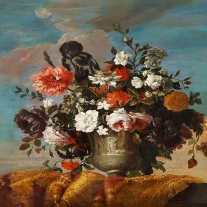 BELIN Jean Baptiste II 1688-1730,Flowers in a Greek vase,Bruun Rasmussen DK 2009-11-24