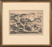 BELINE GEORGE 1887-1971,New England Landscape,Eldred's US 2014-11-20