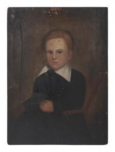 BELKNAP Zedekiah 1781-1858,Portrait of a Boy Holding a Book,Hindman US 2023-11-03