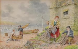 BELL David 1884-1966,Mending the Nets, End of the Day and Her First R,Bellmans Fine Art Auctioneers 2019-09-18